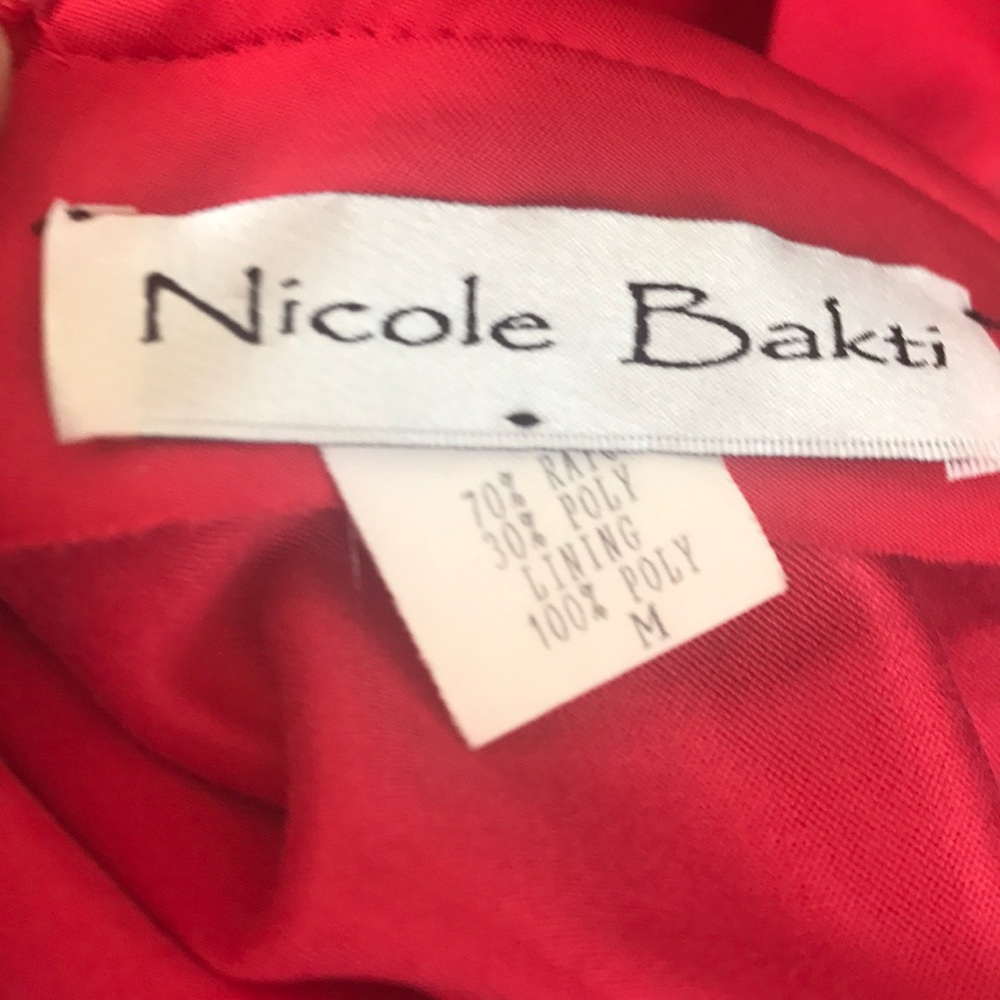 Nicole Batki Red Formal Dress Size Medium - Picture 9 of 9